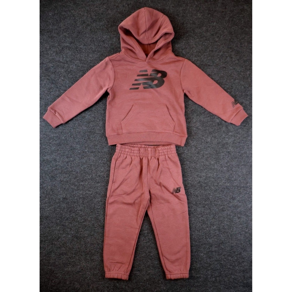 New Balance Boys 18 Month Burgundy Hoodie Jogger Sweatpants‎ 2PC Set NWT